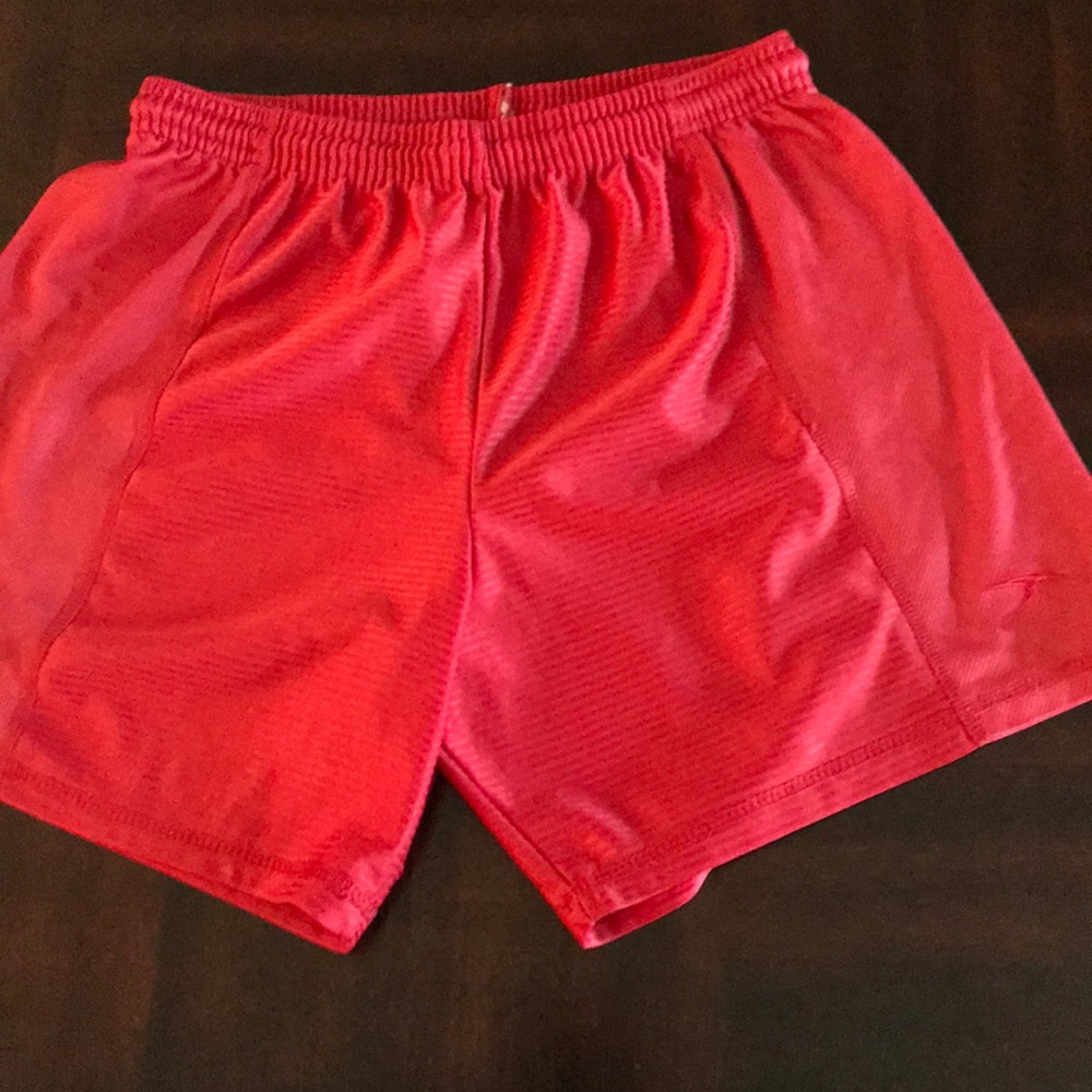 Boys Red Score gym shorts YL